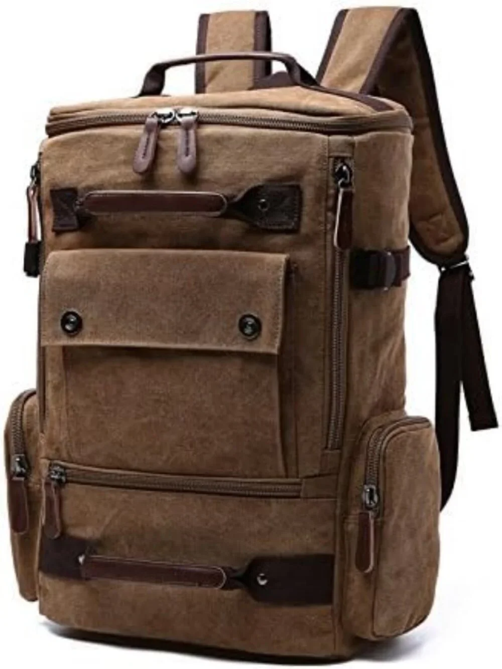 Vintage Canvas Rucksack for Travel & Hiking | 15.6